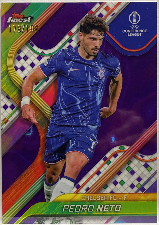 Pedro Neto 179/199 Purple Lava Topps Finest UCC 2024/25