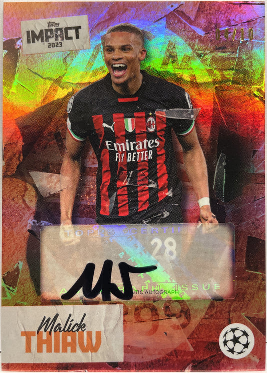 Malick Thiaw 4/10 Autograph Topps Impact 2022/23