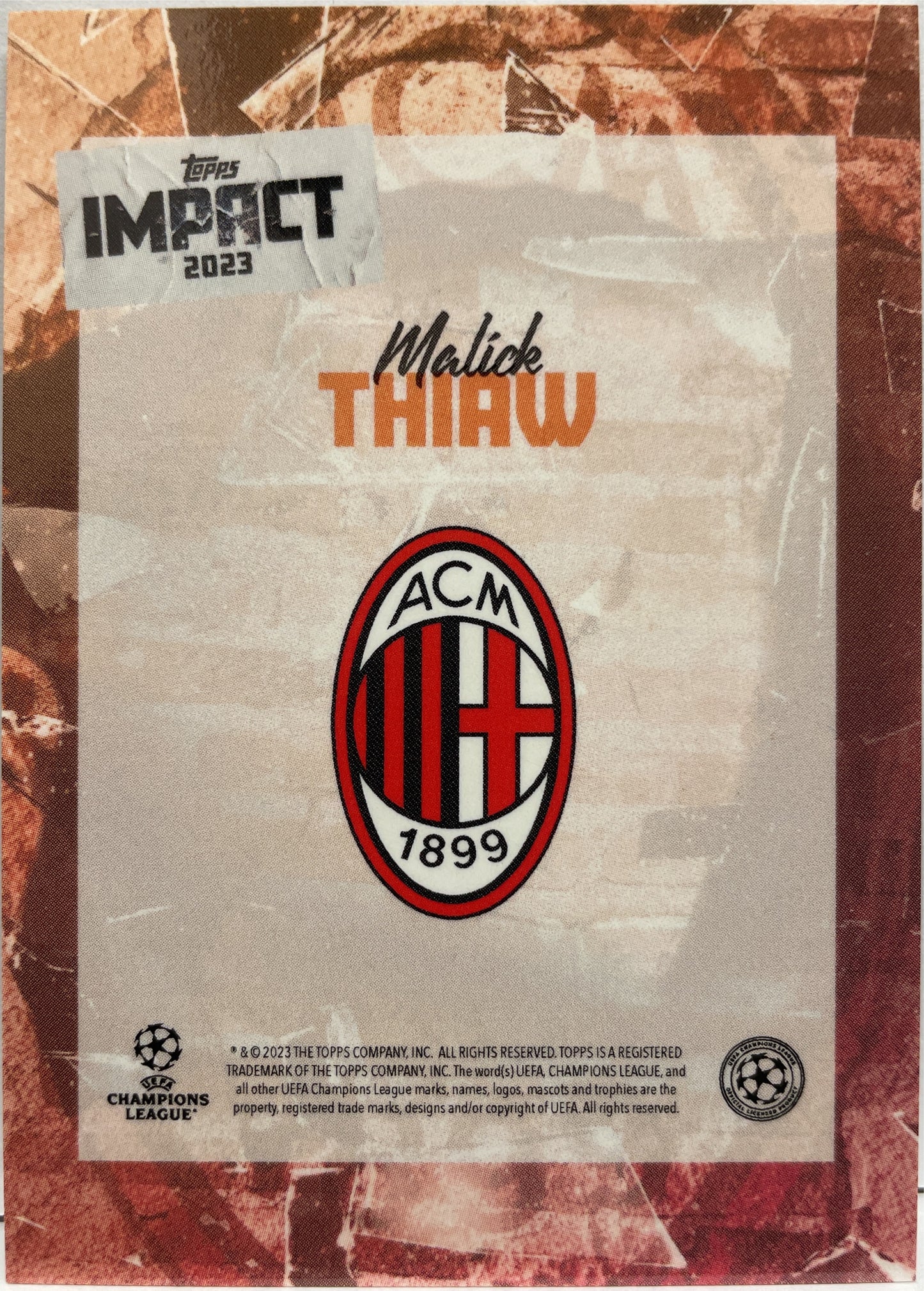 Malick Thiaw 4/10 Autograph Topps Impact 2022/23