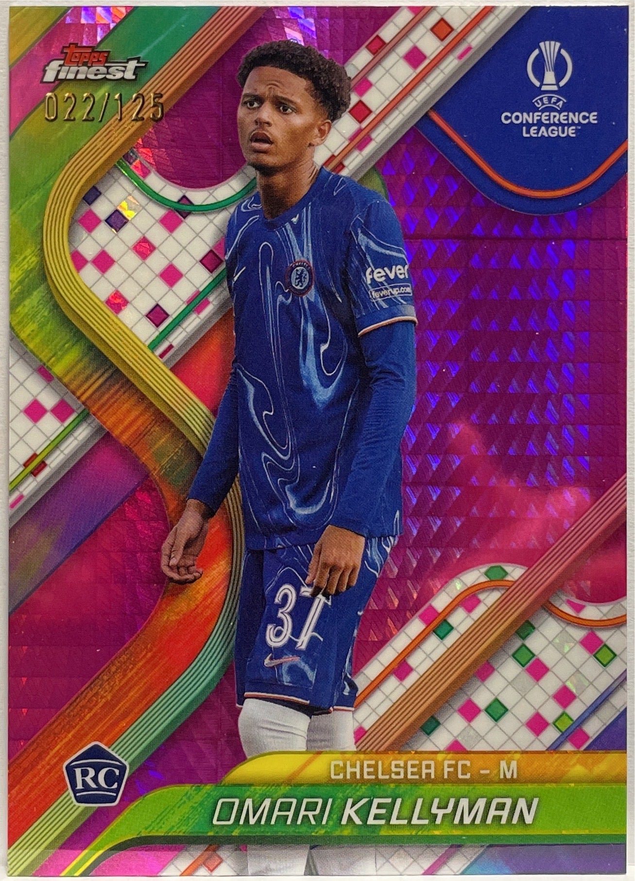 Omari Kellyman 22/125 Rookie Pink Prism Topps Finest UCC 2024/25