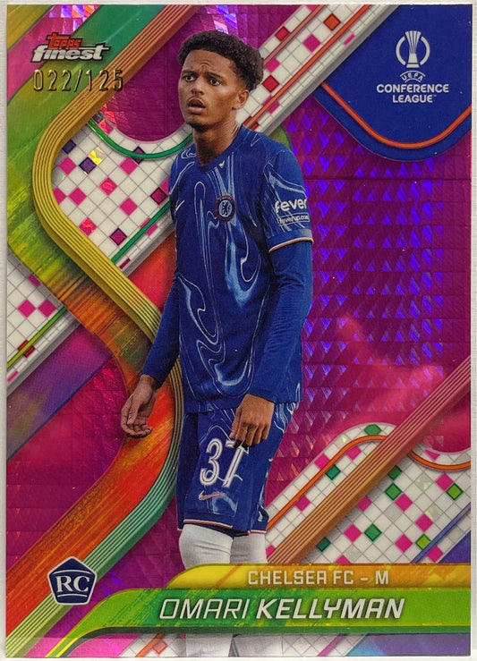 Omari Kellyman 22/125 Rookie Pink Prism Topps Finest UCC 2024/25