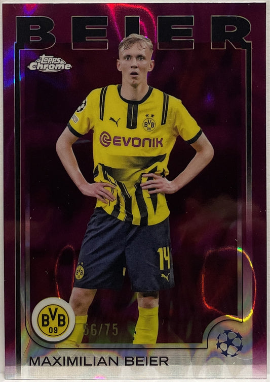 Maximilian Beier 56/75 Magenta Lava Topps Chrome UCC 2024/25