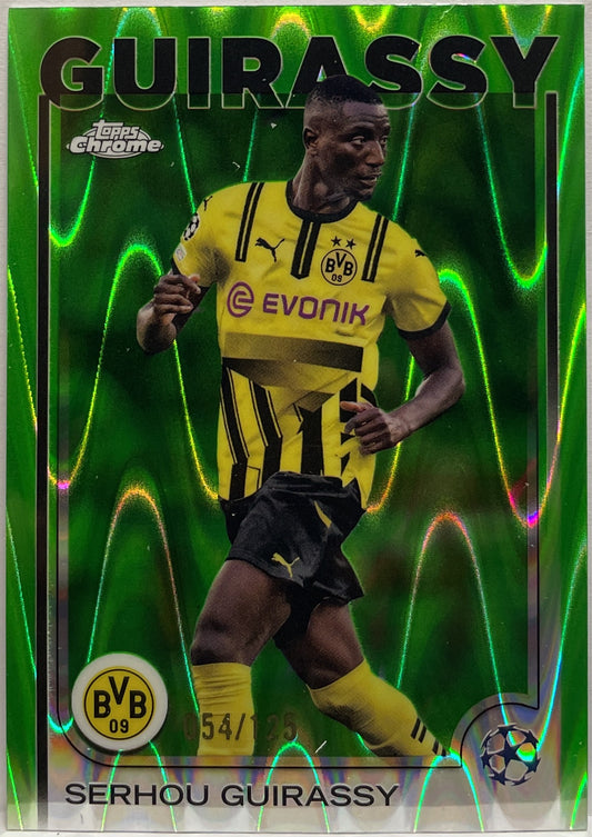 Serhou Guirassy 54/125 Green Lava Topps Chrome UCC 2024/25