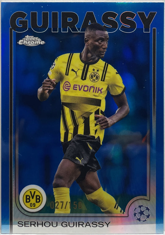 Serhou Guirassy 27/150 Blue Topps Chrome UCC 2024/25