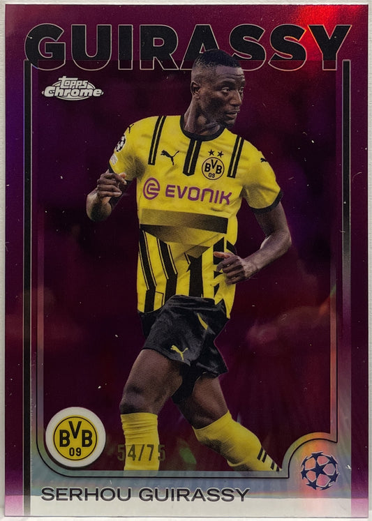 Serhou Guirassy 54/75 Magenta Topps Chrome UCC 2024/25