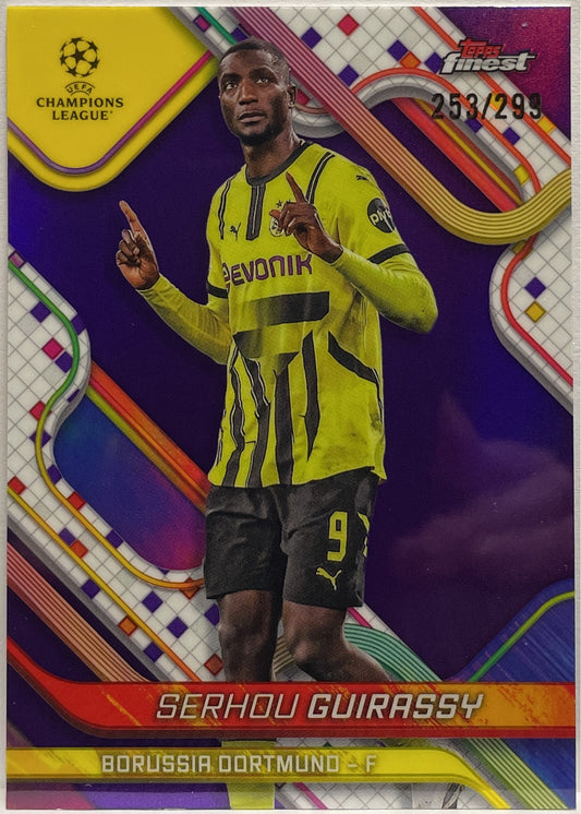 Serhou Guirassy 253/299 Purple Topps Finest UCC 2024/25