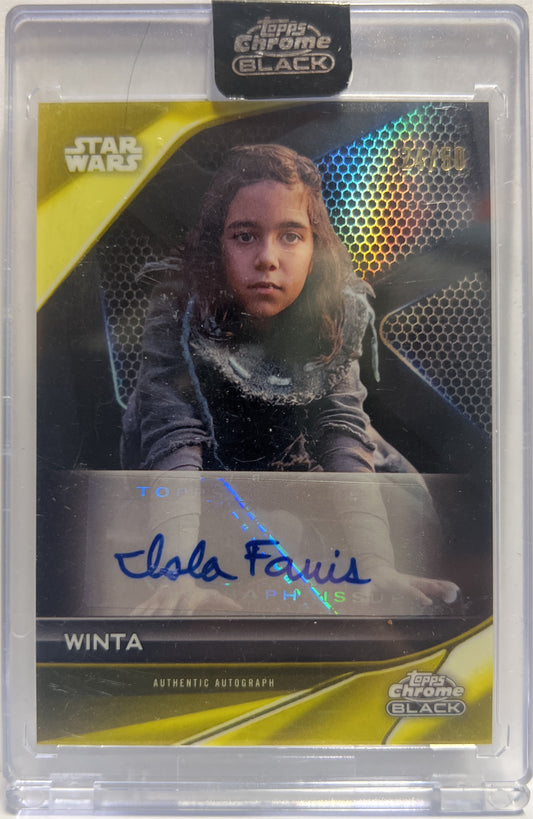 Isla Farris As Winta 24/50 Autograph Topps Chrome Black Star Wars 2023