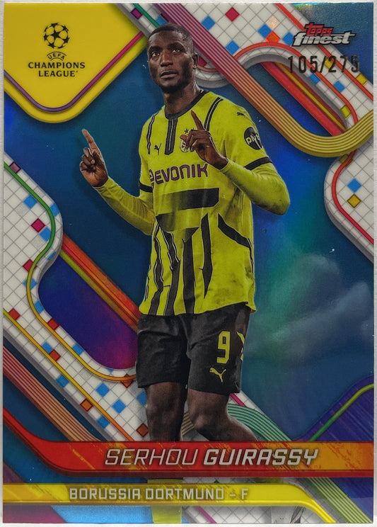 Serhou Guirassy 105/275 Sky Blue Topps Finest UCC 2024/25
