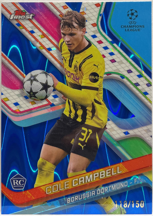 Cole Campbell 118/150 Rookie Blue Raywave Topps Finest UCC 2024/25
