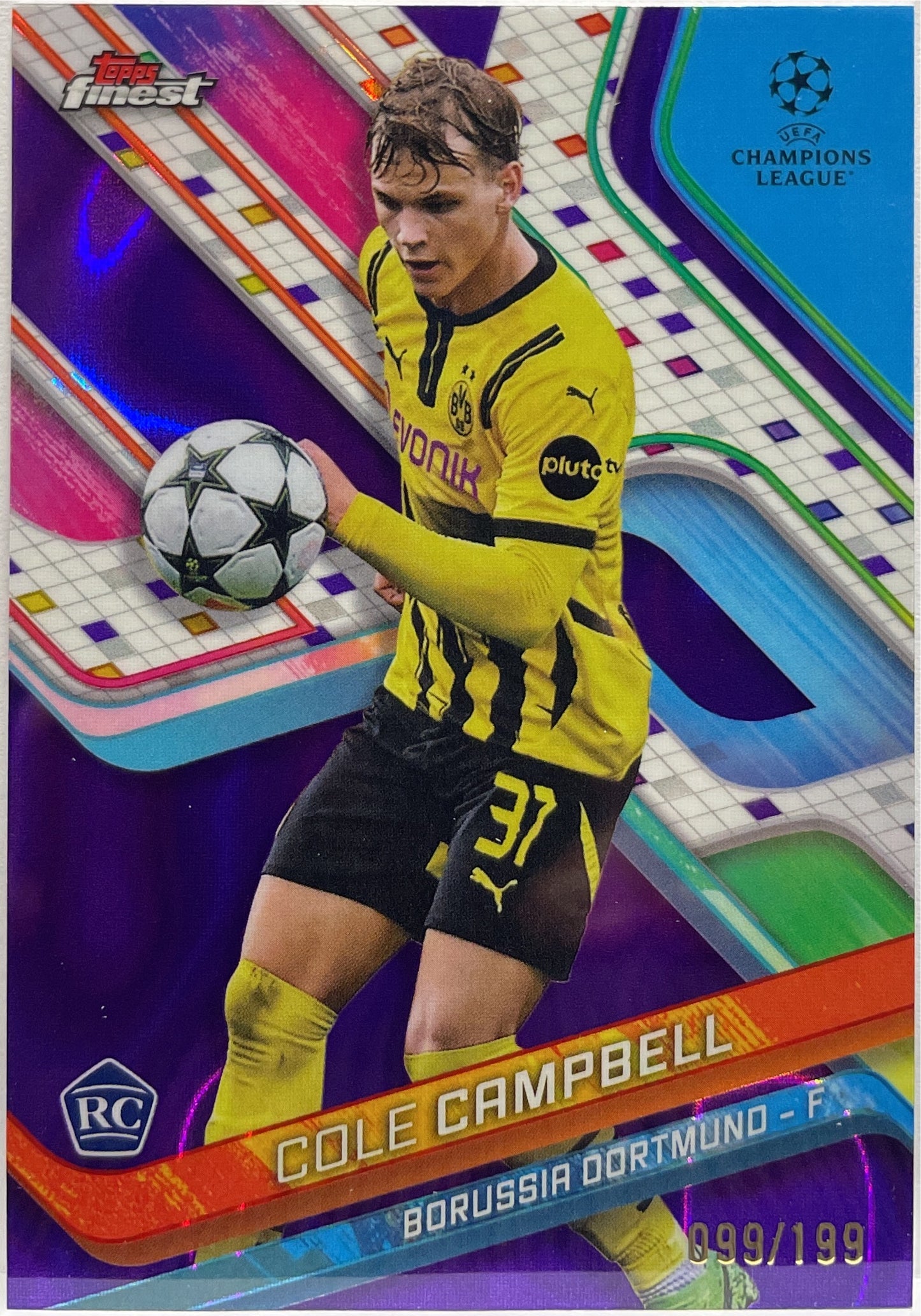 Cole Campbell 99/199 Rookie Purple Lava Topps Finest UCC 2024/25