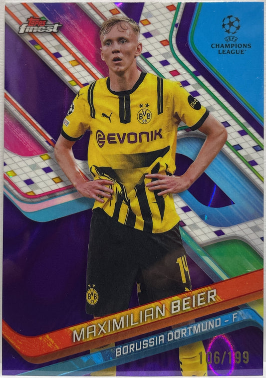 Maximilian Beier 106/199 Purple Lava Topps Finest UCC 2024/25