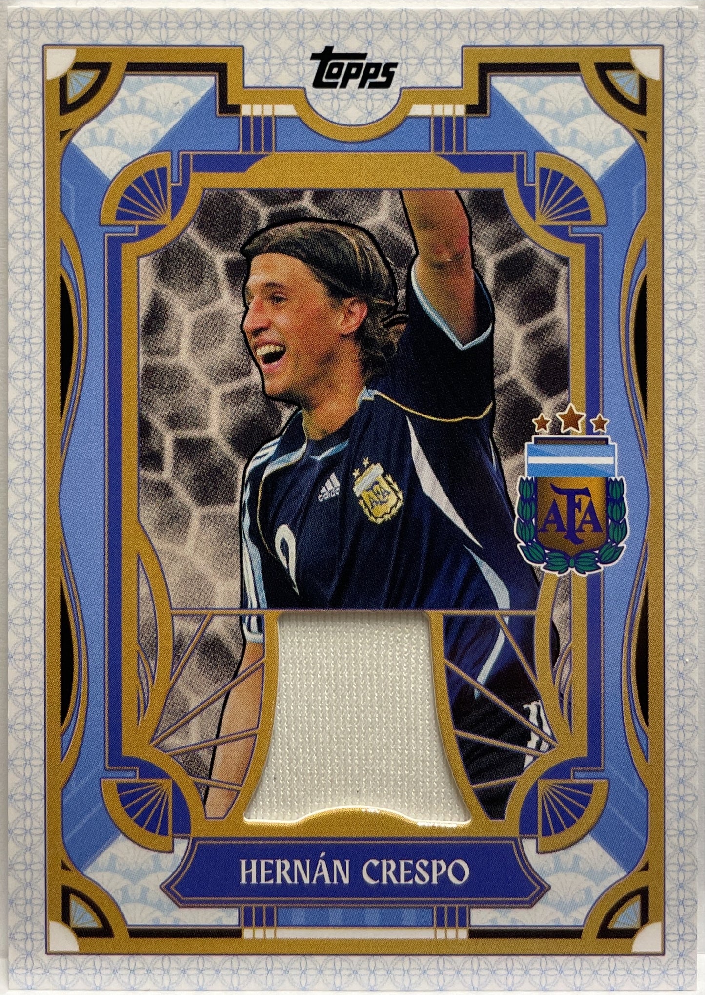 Hernan Crespo Patch Tango Relic Topps Argentina Team Set 2024/25