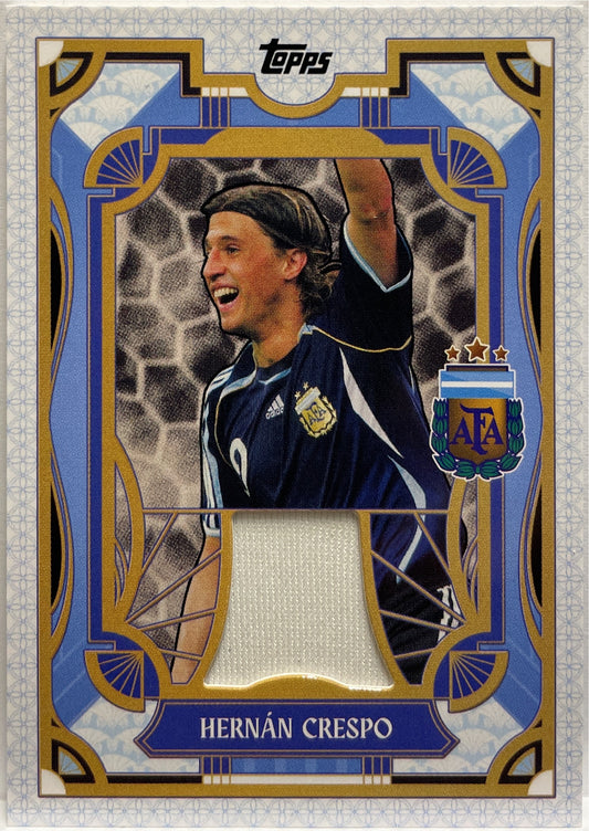 Hernan Crespo Patch Tango Relic Topps Argentina Team Set 2024/25