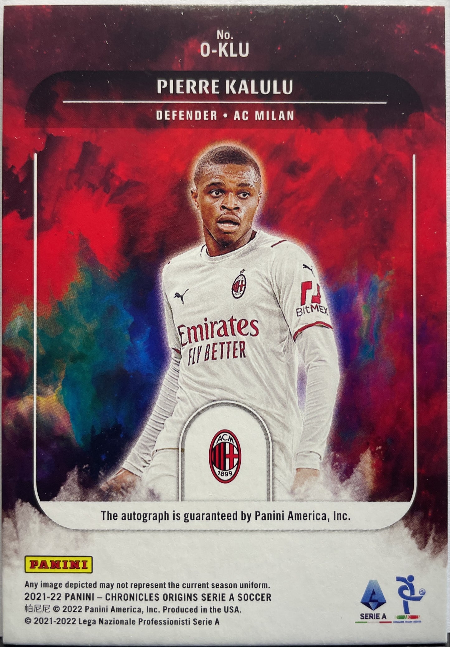 Pierre Kalulu 206/244 Rookie Chronicles Origins Serie A 2021/22