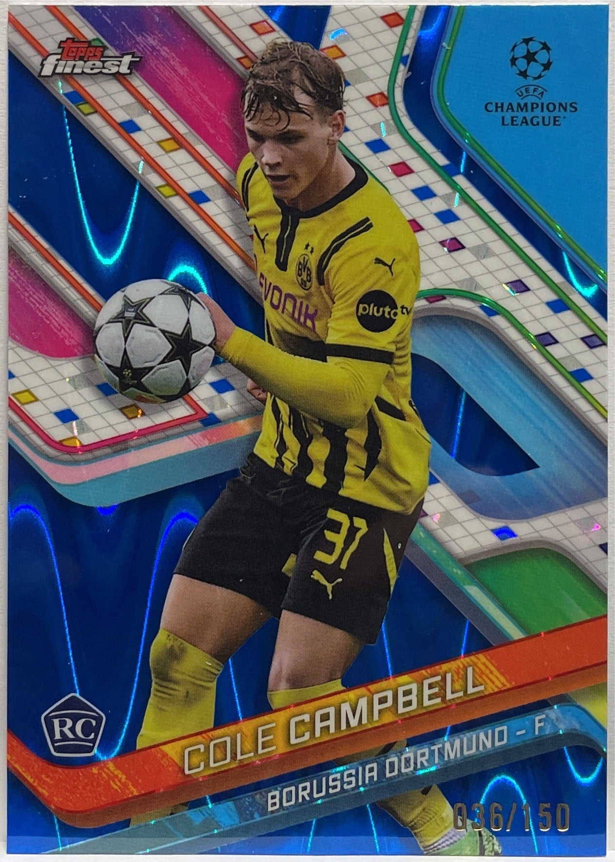 Cole Campbell 36/150 Rookie Blue Raywave Topps Finest UCC 2024/25
