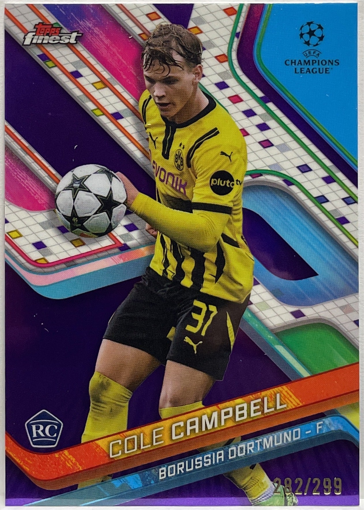 Cole Campbell 282/299 Rookie Purple Topps Finest UCC 2024/25