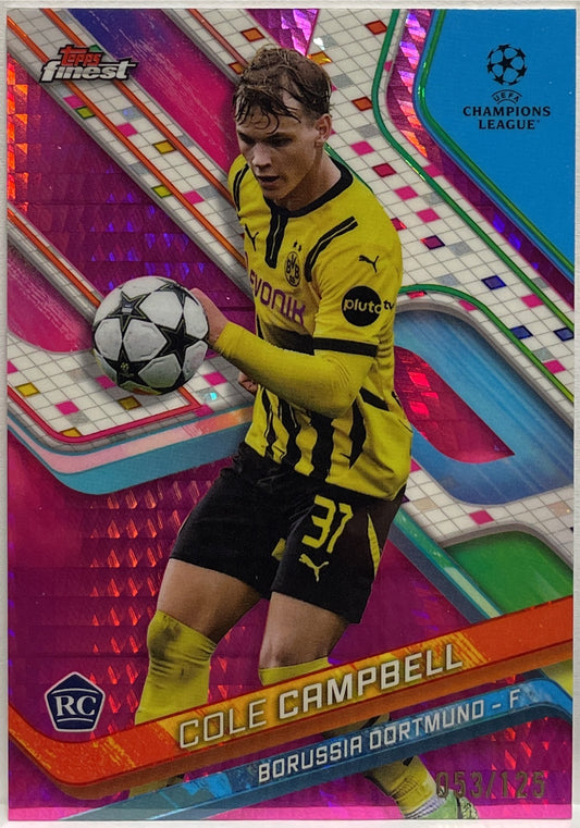 Cole Campbell 53/125 Rookie Pink Prism Topps Finest UCC 2024/25