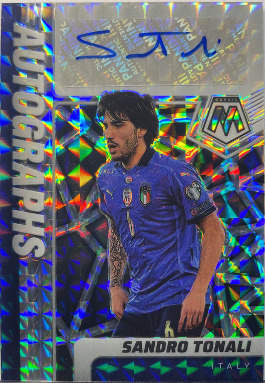 Sandro Tonali Autograph Mosaic Road To Qatar 2021/22