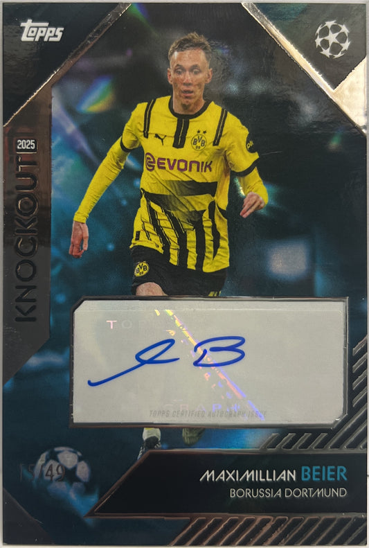Maximillian Beier 15/49 Autograph Topps Knockout 2024/25