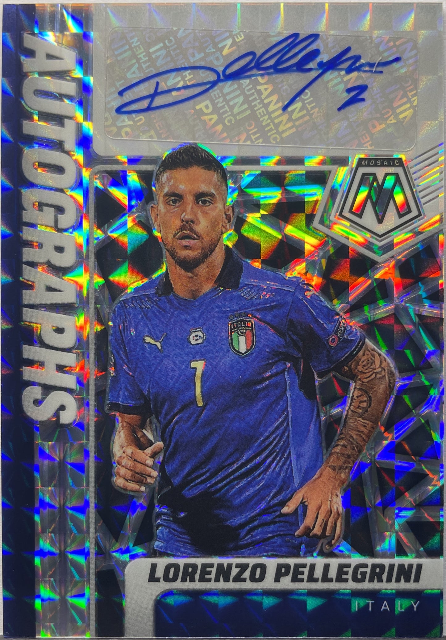 Lorenzo Pellegrini Autograph Mosaic Road To Qatar 2021/22