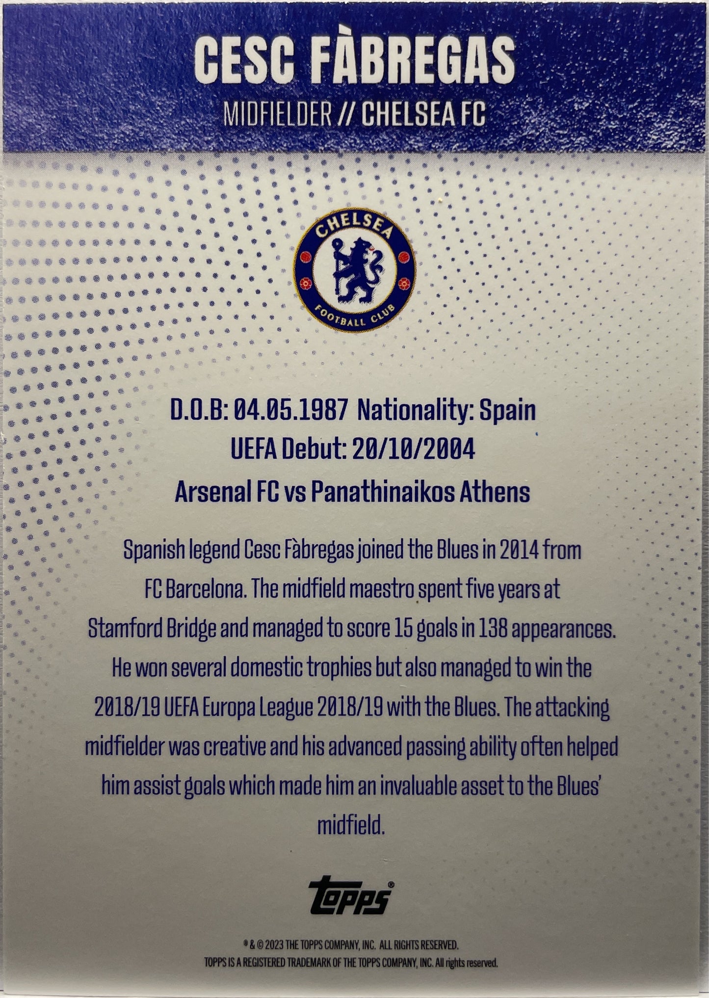 Mancolista-Icons-Topps Chelsea Team Set 2022/23