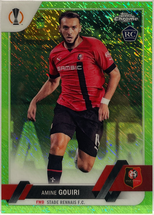Amine Gouiri 197/399 Rookie Green Shimmer Topps Chrome UCC 2022/23