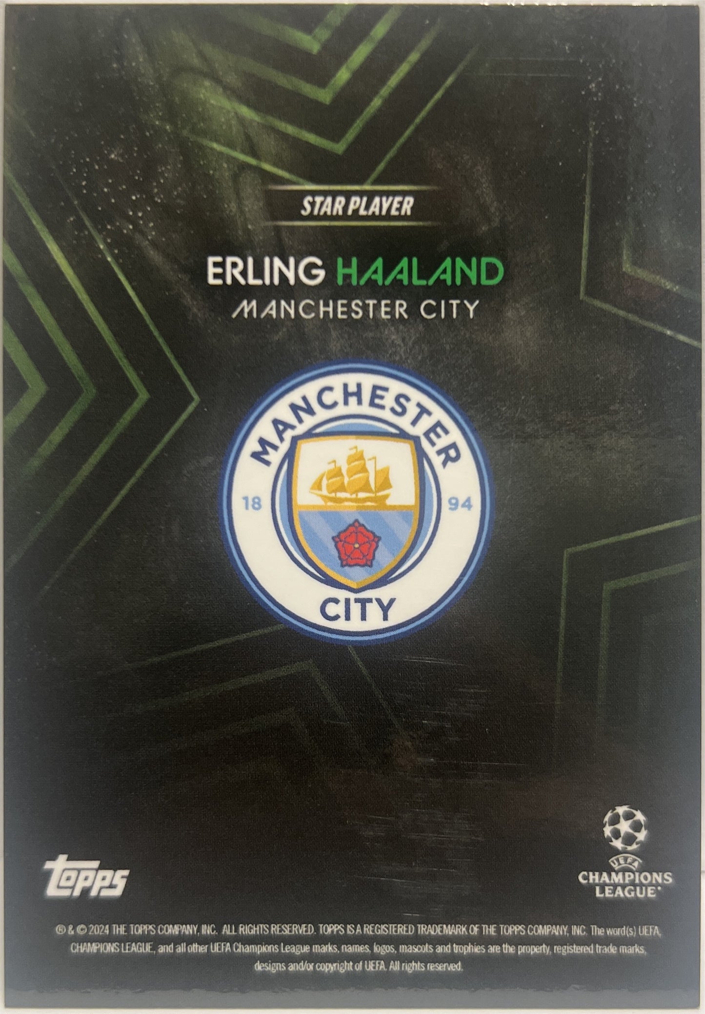 Erling Haaland 25/99 Star Player Topps Knockout 2023/24