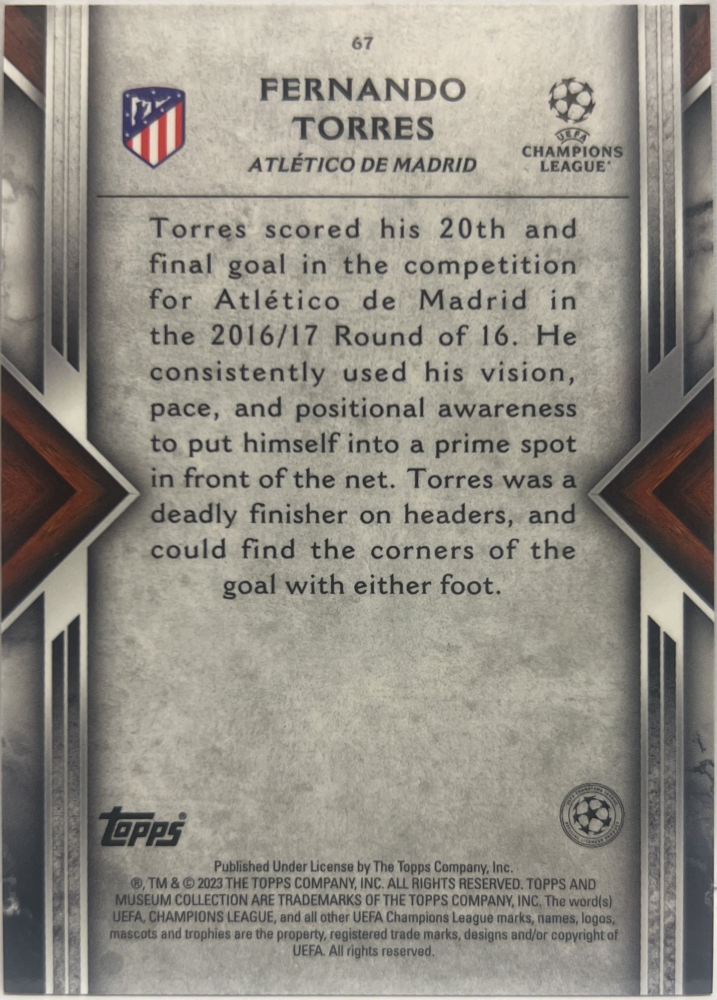 Fernando Torres 93/125 Topps Museum 2022/23