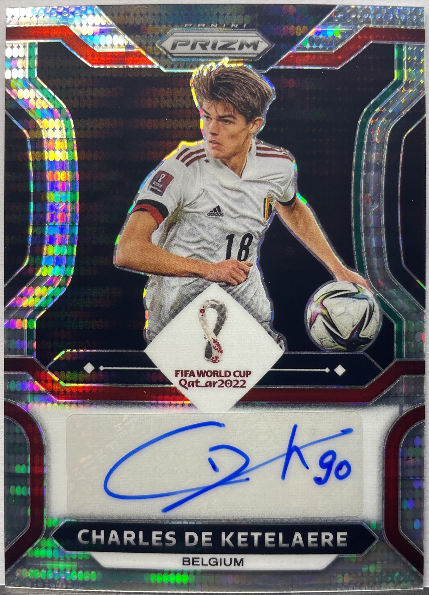 Charles De Ketelaere Autograph Prizm Qatar 2022