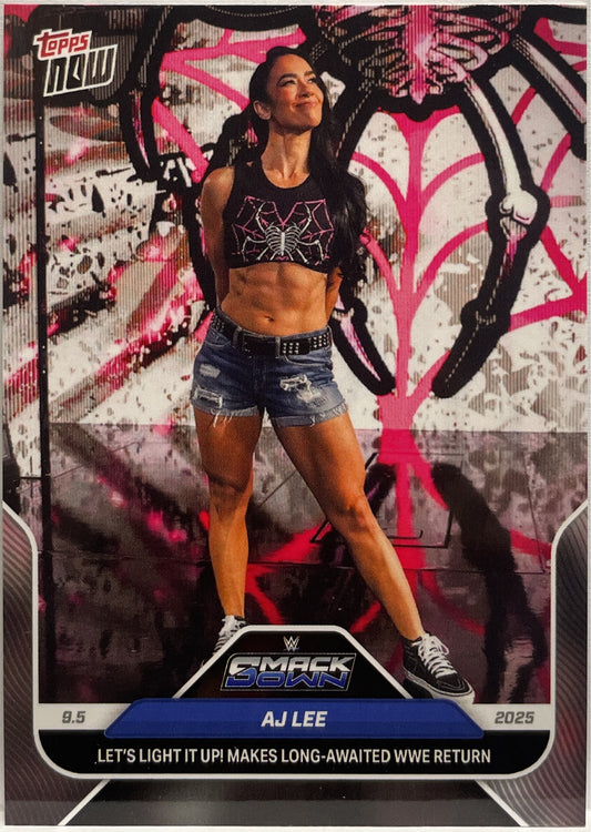 AJ Lee Let's Light It Up #92 Topps Now WWE 2025