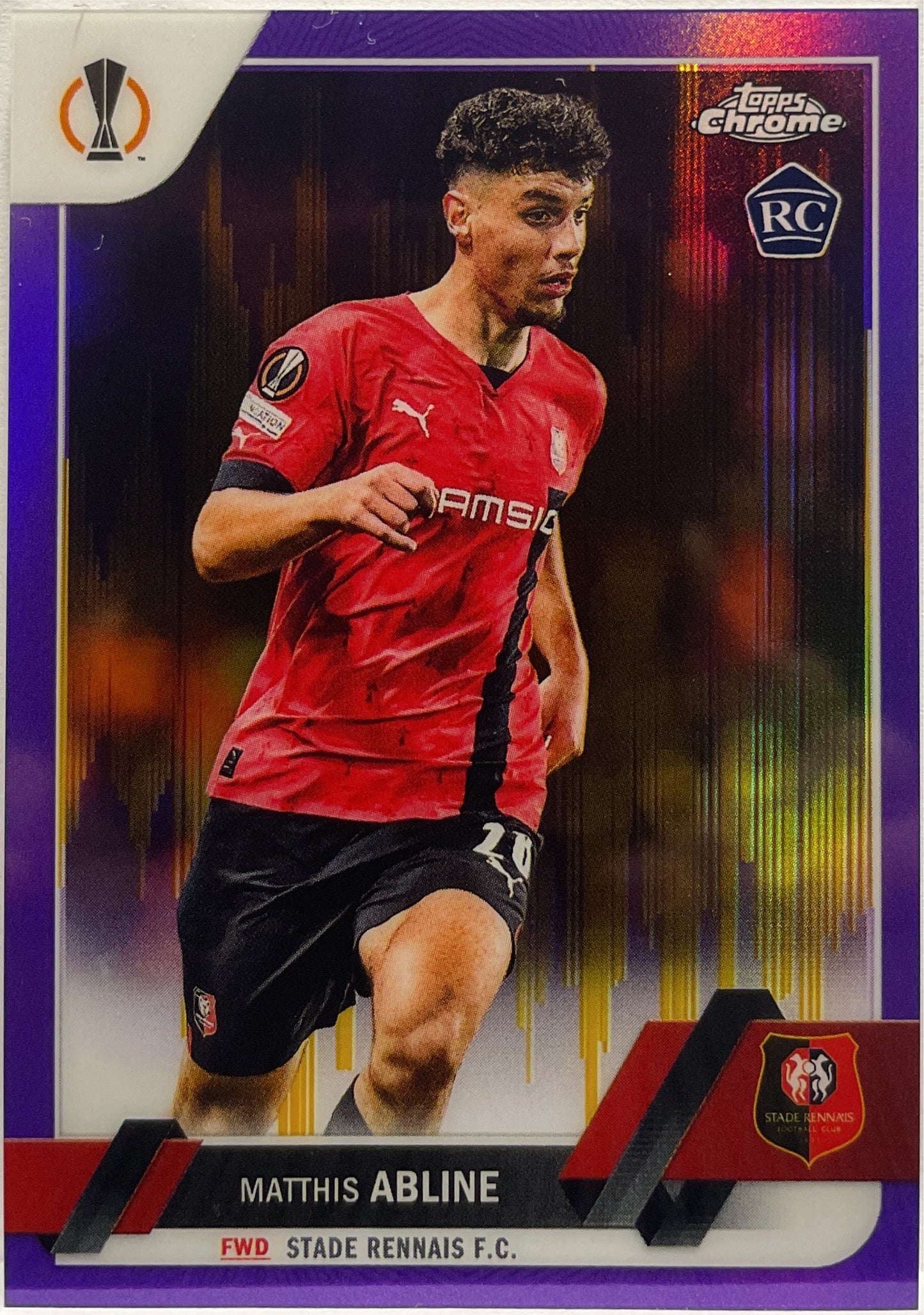 Matthis Abline Rookie Purple Gold Seismic Topps Chrome UCC 2022/23