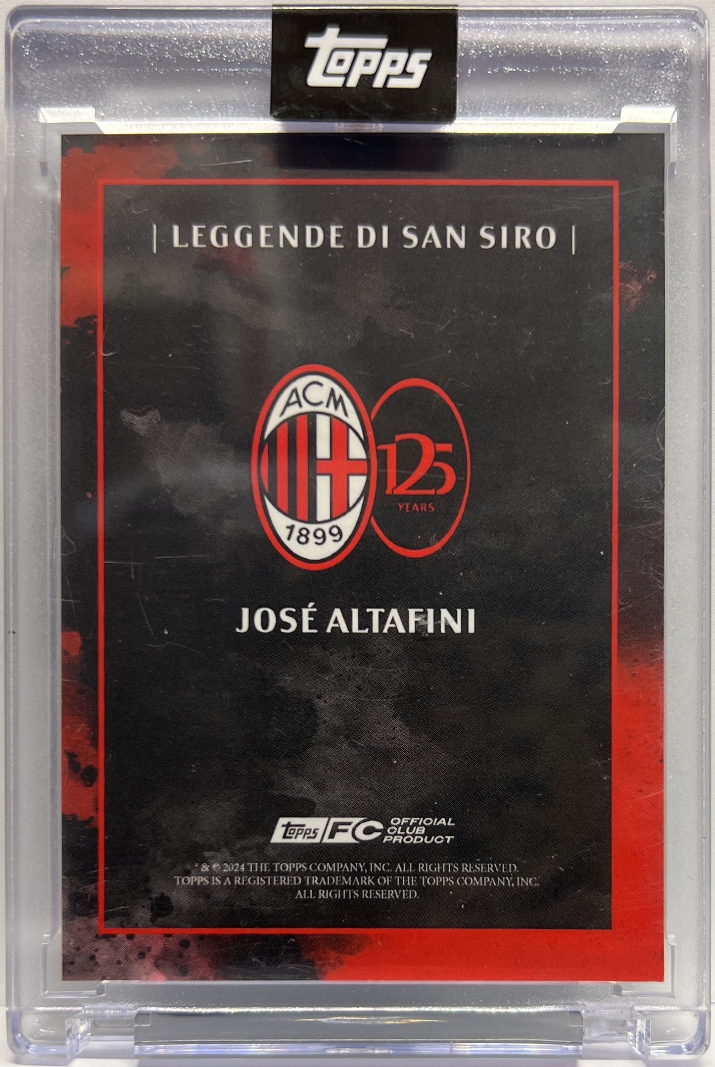 Jose Altafini 9/10 Autograph Leggende Di San Siro Green Topps AC Milan 125 Anniversary 2025