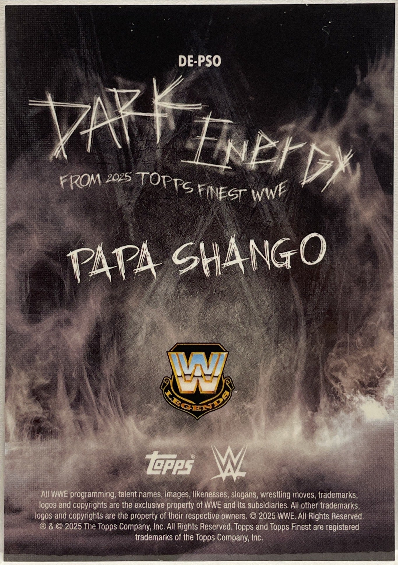 Papa Shango Dark Energy Topps Finest WWE 2025
