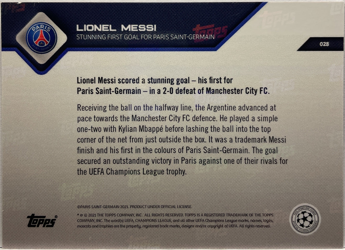 Lionel Messi Topps Now #28