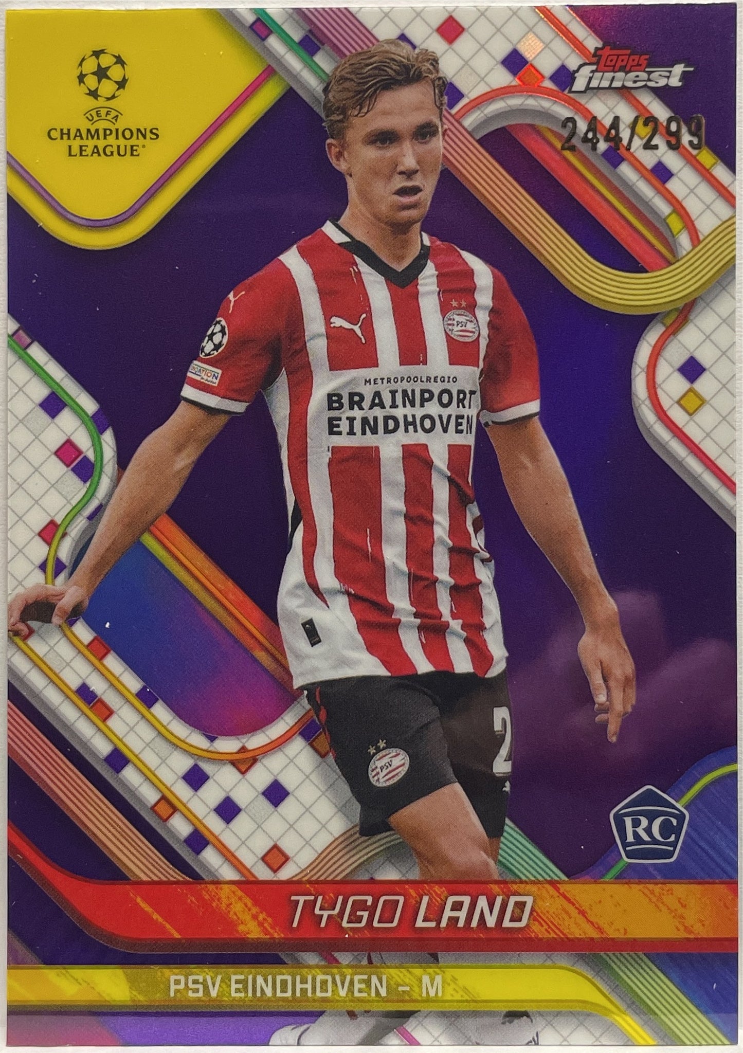 Tygo Land 244/299 Rookie Purple Topps Finest UCC 2024/25