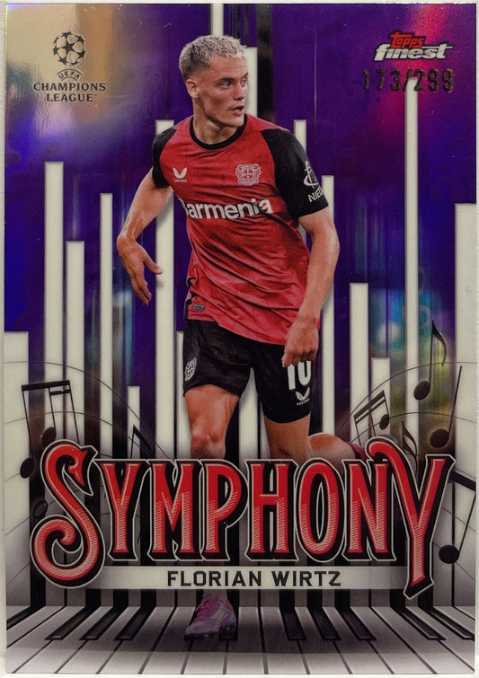 Florian Wirtz 173/299 Symphony Purple Topps Finest UCC 2024/25