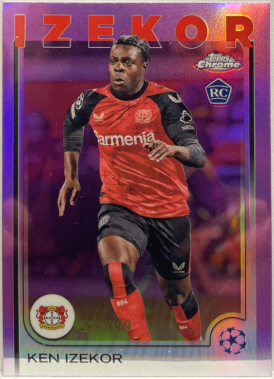 Ken Izekor 244/299 Rookie Violet Topps Chrome UCC 2024/25