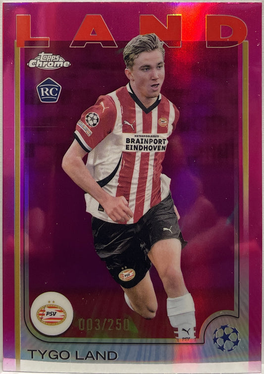 Tygo Land 3/250 Rookie Pink Topps Chrome UCC 2024/25