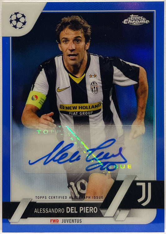 Alessandro Del Piero 57/150 Autograph Blue Topps Chrome UCC 2022/23