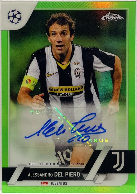 Alessandro Del Piero 17/99 Autograph Green Topps Chrome UCC 2022/23