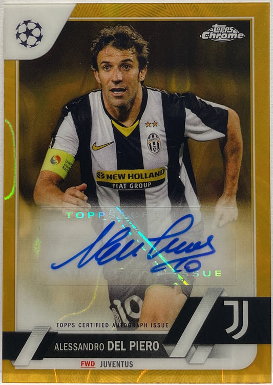 Alessandro Del Piero Autograph Gold Lava Topps Chrome UCC 2022/23