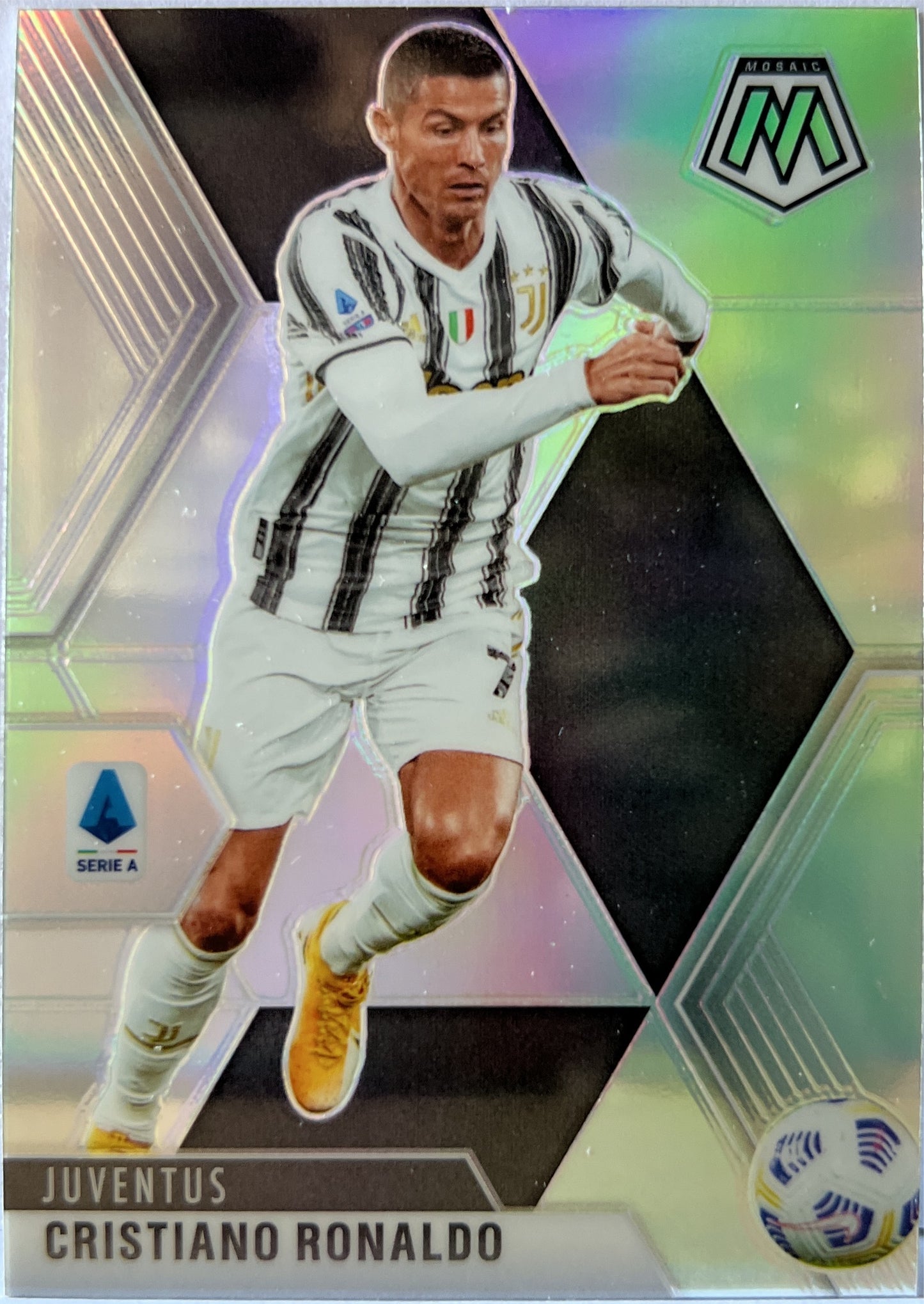 Cristiano Ronaldo Silver Holo Mosaic Serie A 2020/21