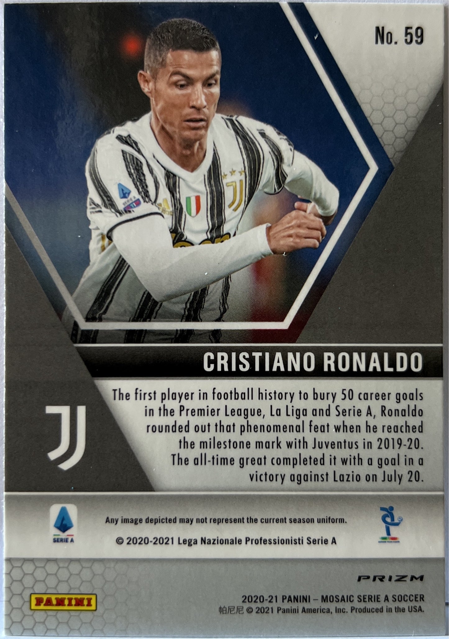 Cristiano Ronaldo Silver Holo Mosaic Serie A 2020/21