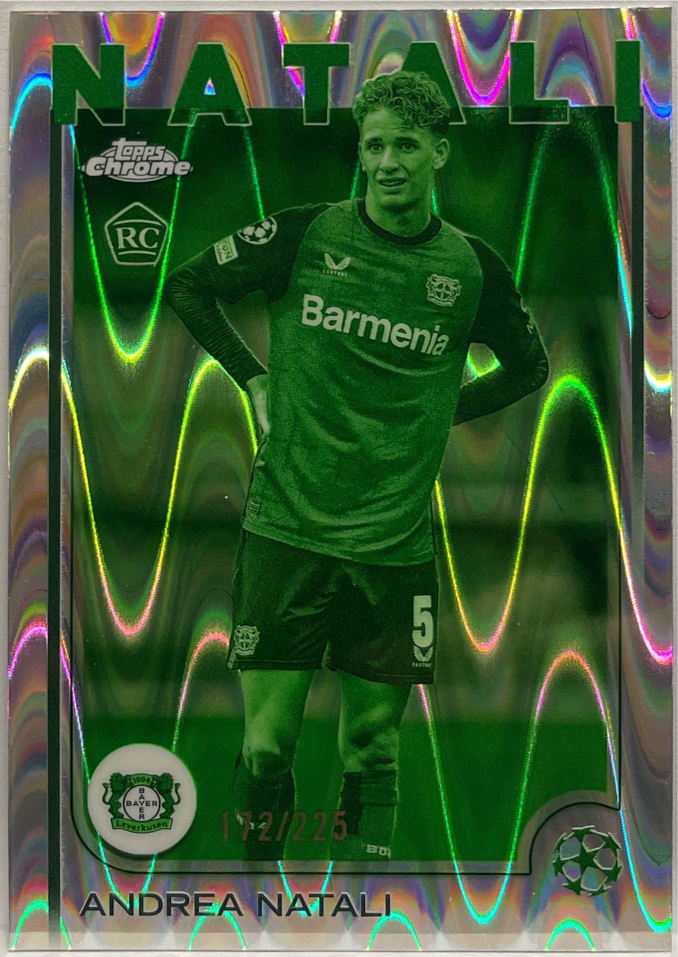 Andrea Natali 172/225 Rookie Night Vision RayWave Topps Chrome UCC 2024/25