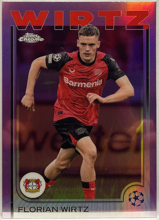 Florian Wirtz 143/299 Violet Topps Chrome UCC 2024/25