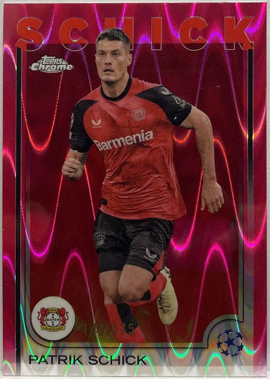 Patrik Schick 147/175 Pink RayWave Topps Chrome UCC 2024/25