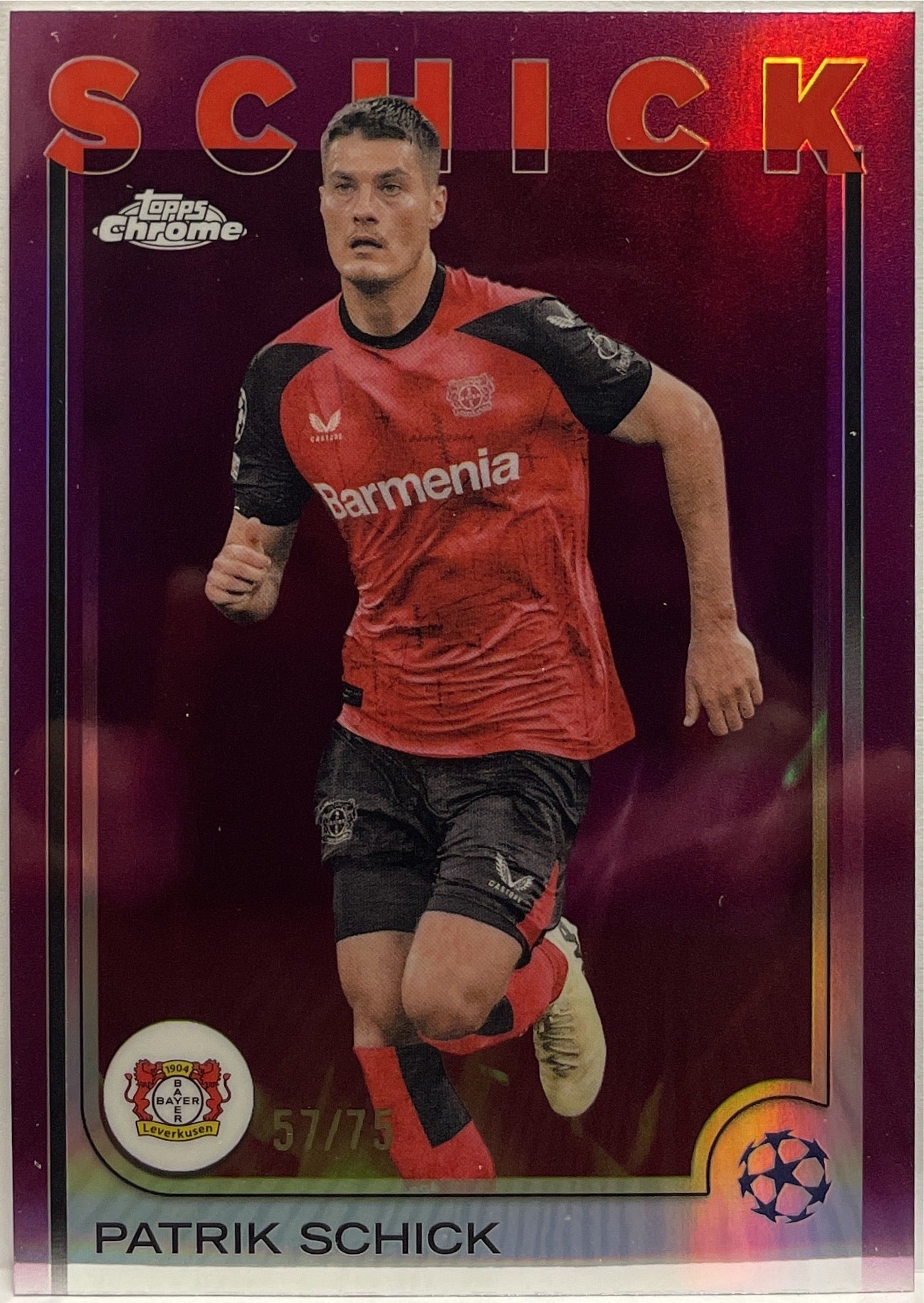 Patrik Schick 57/75 Magenta Topps Chrome UCC 2024/25