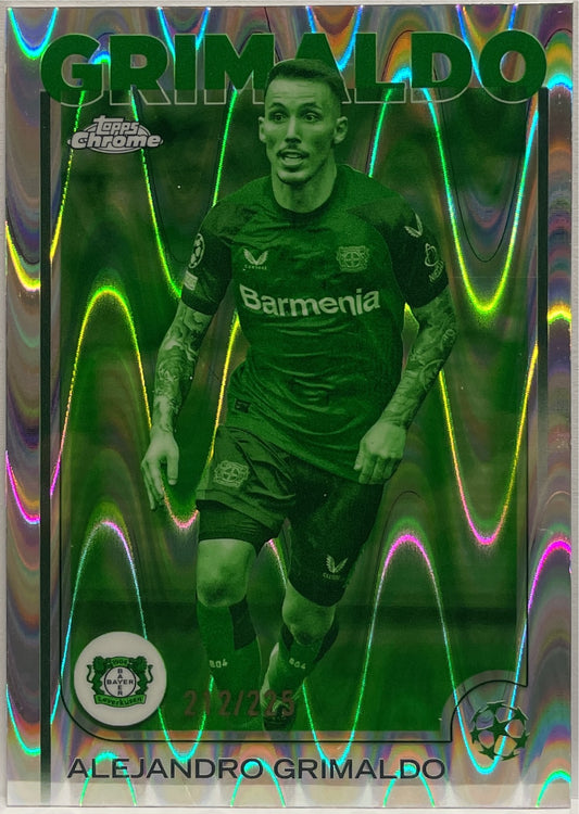 Alejandro Grimaldo 212/225 Night Vision RayWave Topps Chrome UCC 2024/25