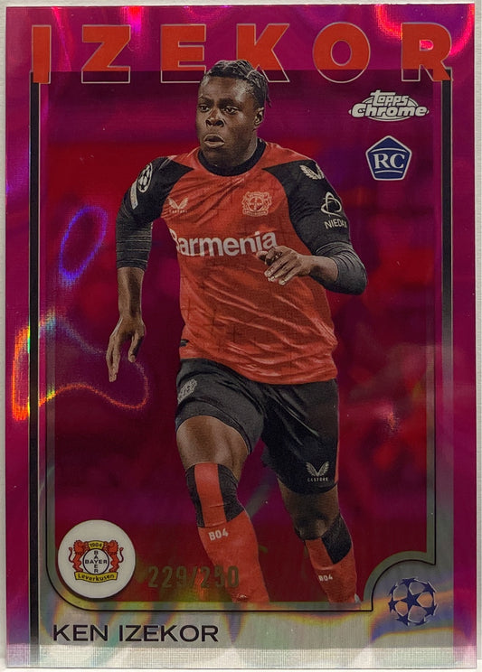 Ken Izekor 229/250 Rookie Pink Lava Topps Chrome UCC 2024/25