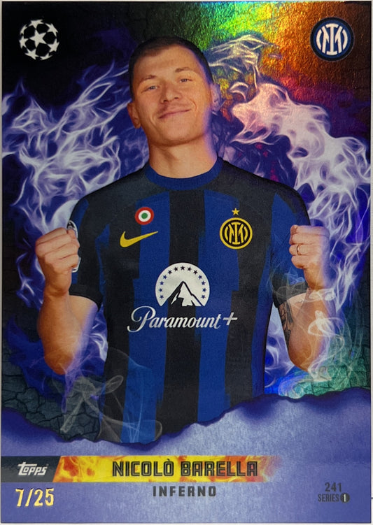 Nicolo Barella 7/25 Inferno Topps Total Football 2023/24